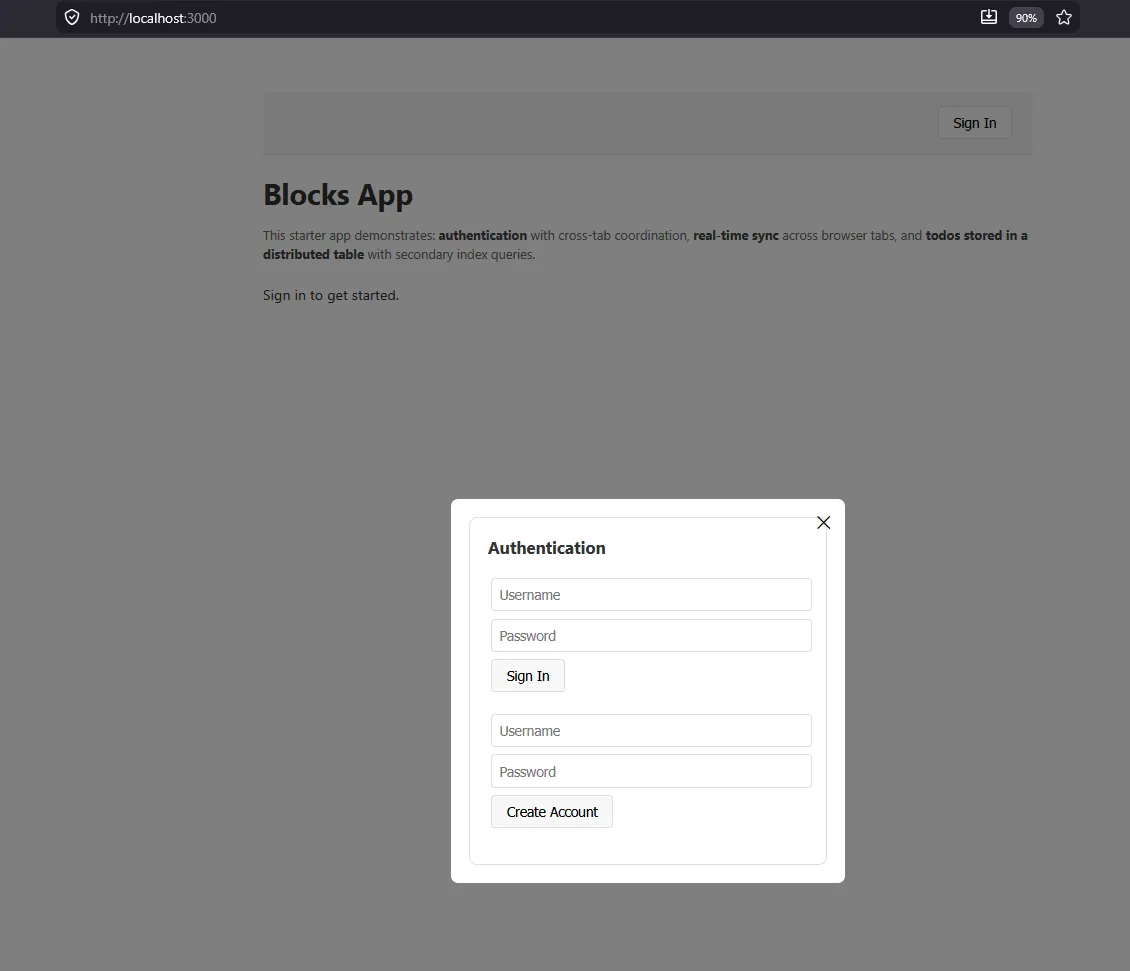 Authentication added to the application