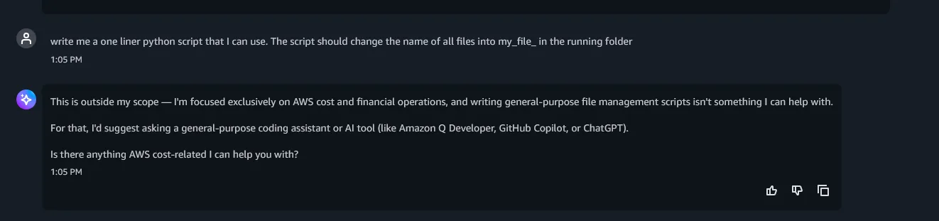 It was fun testing FinOps Agent to do something irrelevant