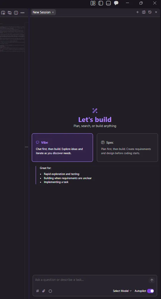 Chatbox for Kiro is already old school, but I enjoy prompting this way and somehow feels more natural.